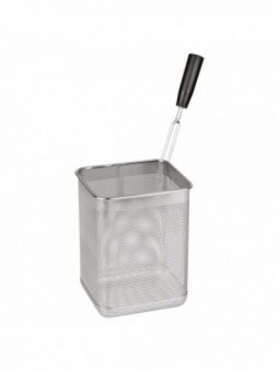 Basket for pasta cooker, lateral handle (right)