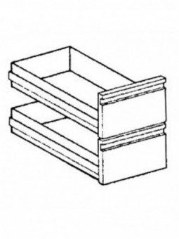 2 drawers GN 2/1 (GN h. 100 mm)