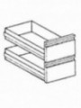 2 drawers GN 2/1 (GN h. 100 mm)