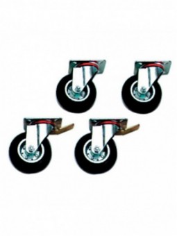 Kit 4 wheels, 2 with brake 6 & 10 GN 1/1