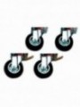 Kit 4 wheels, 2 with brake 6 & 10 GN 1/1