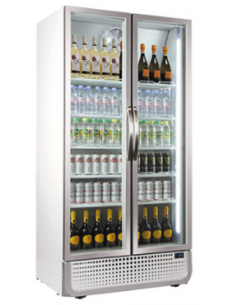 Double drinks fridge with hinged doors 730 liters