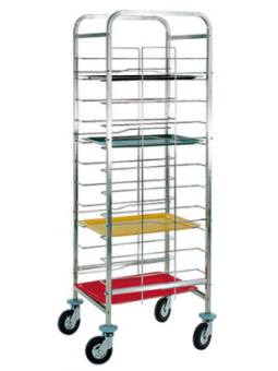 Trolley met 12 dienbladen