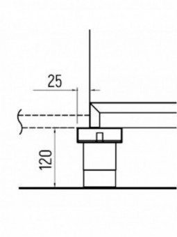 Standaardconfiguratie: met platformondersteuningsapparaat (service-run)