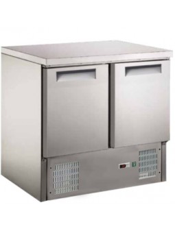 Refrigerated table 2 stainless steel doors