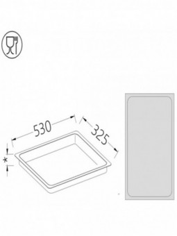 Gastronorm tray 1/1, height 40 mm