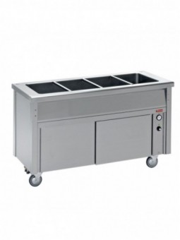 Bain-marie element on neutral cupboard 4 GN 1/1