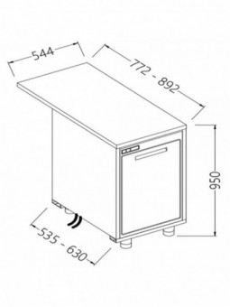 Comptoirs de bar réfrigérés T.N. avec moteur à distance_section caisse
