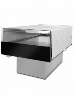Panoramic self-service refrigerated counter - GREY/BLACK