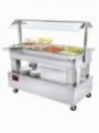 Buffet - Refrigerated salad bar, 4x GN1/1-150 (white wood)