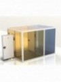 Combi cold room ISO 100 int. dim. 2230 x 2630 & 2230 x 1230 xh 2230 mm  (13,08 + 6,12 m³)