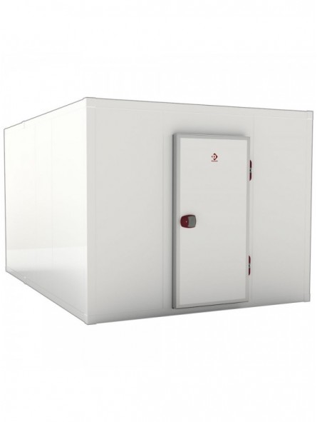 Combi cold room ISO 100, int. dim. 2830 x 3630 & 2830 x 2030 xh 2230 mm  (22,91 + 12,81 m³)