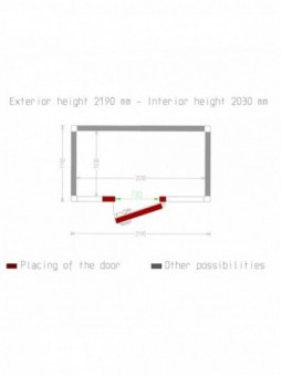 Kamer ISO 80, afm. int. 2030 x 1030 xh 2030 mm  (4,24 m³)
