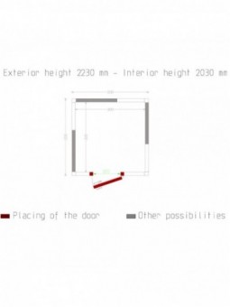 Kamer ISO 100, afm. int. 2030 x 2030 xh 2030 mm (8,37  m³)