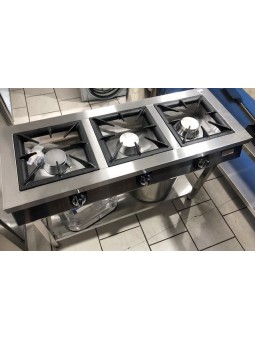 3 burner stove on support