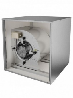 Centrifugal ventilator with isolated caisson