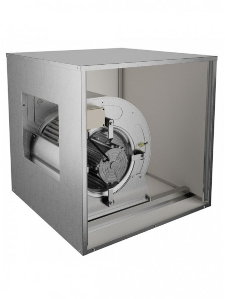 Centrifugal ventilator with isolated caisson