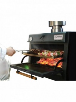 Charcoal oven-BBQ, GN 1/1 (60 Kg/h)/Stainless steel