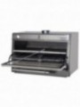 Four-BBQ à charbon, GN 2/1 + GN1/1 (150 Kg/h)/Inox