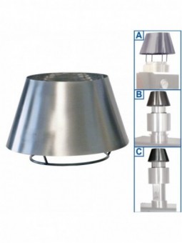 Chapeau cheminée inox (CBQ-060 & CBQ-075)