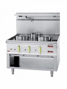 Wok stove 3 burners with water curtain