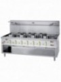 Wok stove 7 burners with water curtain