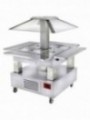 Island Buffet - Refrigerated salad bar, 4x GN1/1-150 (white wood)
