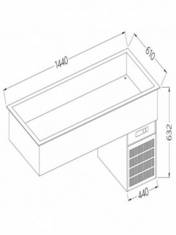 Refrigerated basin element 4x GN 1/1