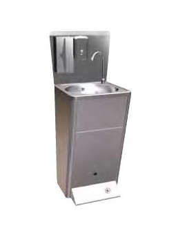 Hand basin with foot control