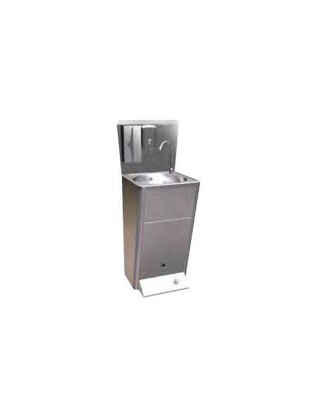 Hand basin with foot control