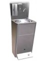 Hand basin with foot control