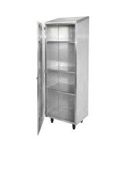 Tall cabinets with hinged doors