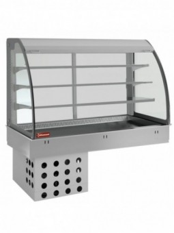 Elément top et vitrine sur 3 niveaux fermée, réfrigérés, ventilés, 4x GN 1/1