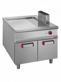Electric hotplate 2/3 smooth & 1/3 grooved, chrome - PASS-THROUGH