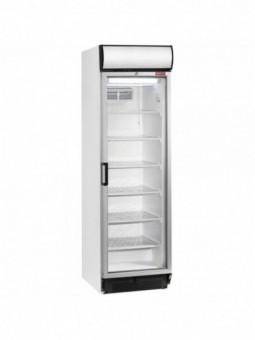 Statische/geventileerde negatieve T° vitrine, 380 liter, met lichtbak