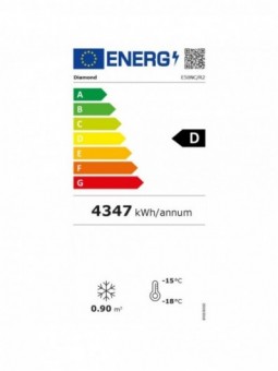 Static/ventilated negative T° display, 500 liters, light box