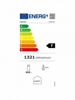 Vitrine T° positive, ventilée, 500 Lt., avec caisson lumineux