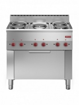 Range 5 hobs and electric convection oven GN 1/1