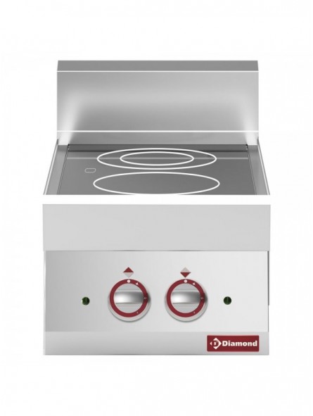 Cuisinière électrique vitro-céramique 2 foyers -top- "Alpha 650"