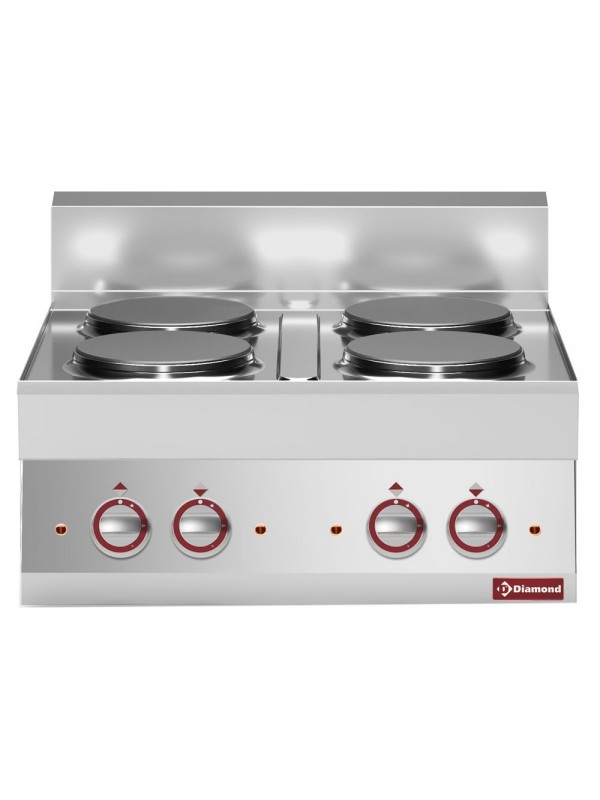 Elektrisch fornuis 4 ronde kookplaten -Top-