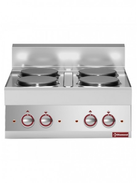 Elektrisch fornuis 4 ronde kookplaten -Top-