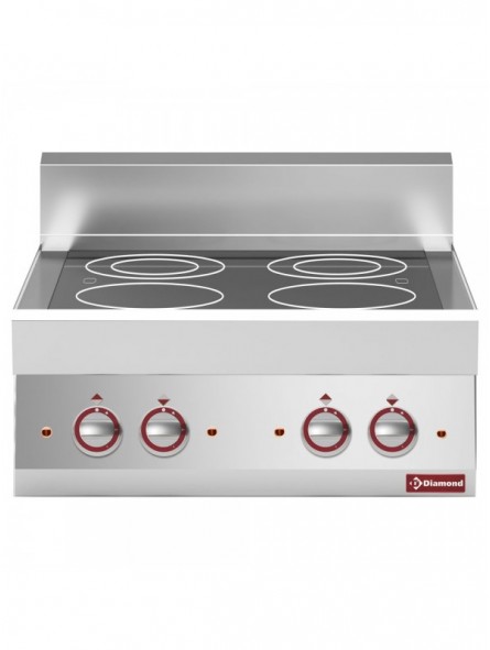 Cuisinière électrique vitro-céramique 4 foyers -top- "Alpha 650"