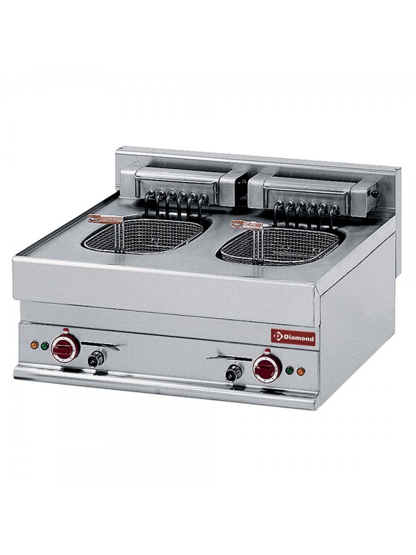 Electric fryer 2 basins 10 litres -top- "Alpha 650"