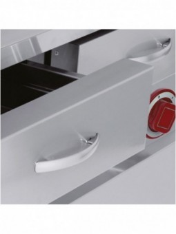 Electric steam grill, module 1/2, grid in cast iron "double sided"