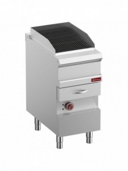 Electric steam grill, module 1/2, grid in cast iron "double sided"
