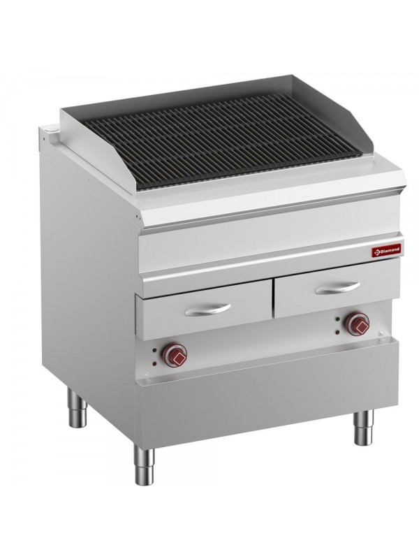 Electric steam grill, module 1/1, grid in cast iron "double sided"