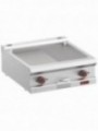 Electric fry top 1/2 smooth and 1/2 ribbed, module 1/1  -Top-