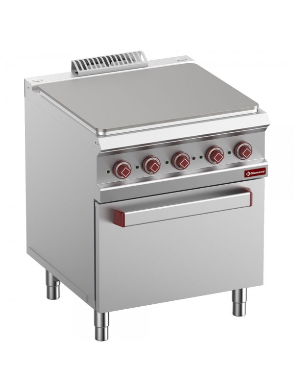 Cooker with electric cooking hob, module 1/1, on oven GN 2/1