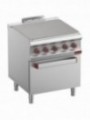 Cooker with electric cooking hob, module 1/1, on oven GN 2/1