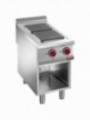 Stove 2 electric square plates, open cupboard